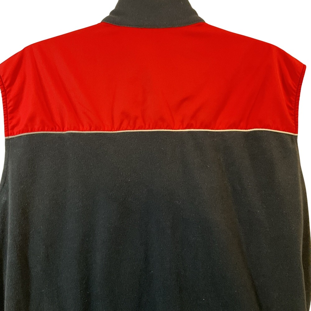 Vintage No‎ Fear Vest Y2K Moto Red Black Zip Up Mens XL Gorpcore Skate - Picture 4 of 6